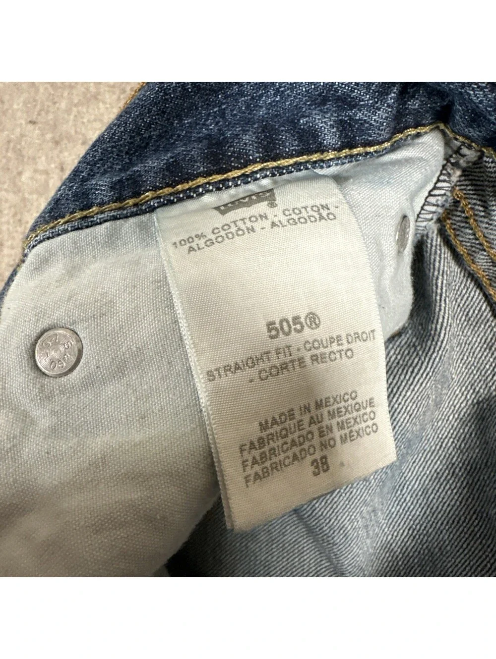 Vintage Levis Shorts Mens 38 Blue Denim 505 Jeans Jorts Dad 10